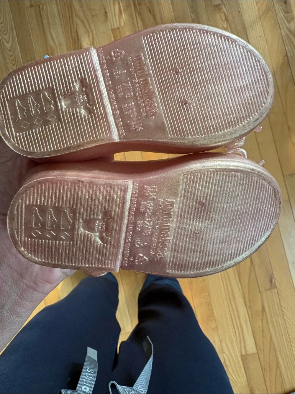 Mini Melissa Iridescent Pink Mary Jane Dress Shoes with Bow
